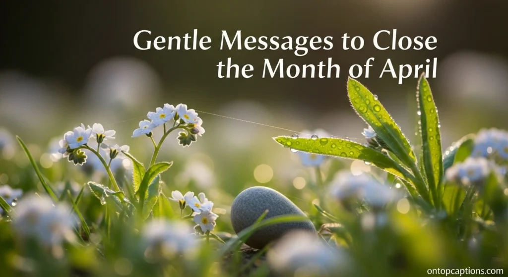 Gentle Messages to Close the Month of April