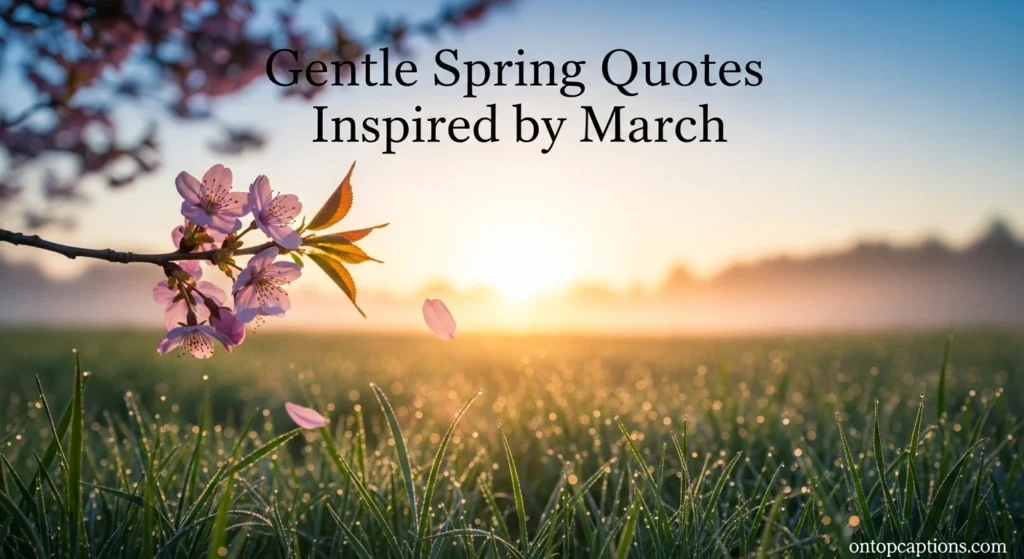 Gentle Spring Quotes Inspired by March