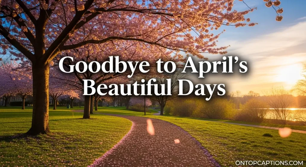 Goodbye to April’s Beautiful Days