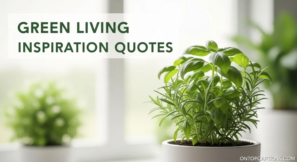Green Living Inspiration Quotes