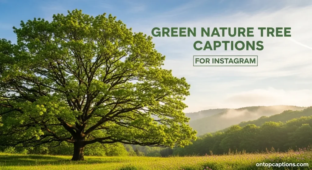 Green Nature Tree Captions for Instagram