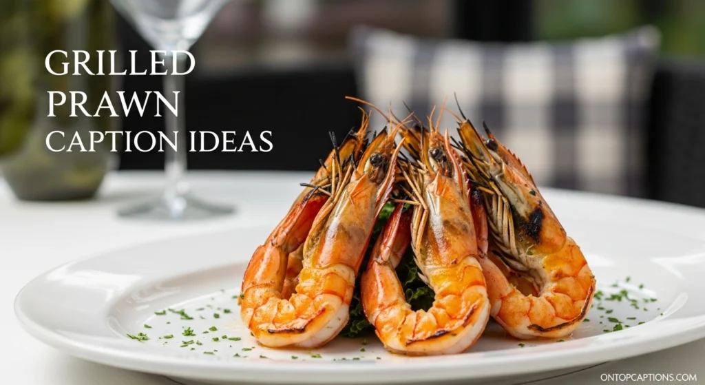 Grilled Prawn Caption Ideas