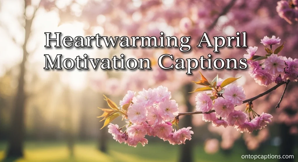 Heartwarming April Motivation Captions
