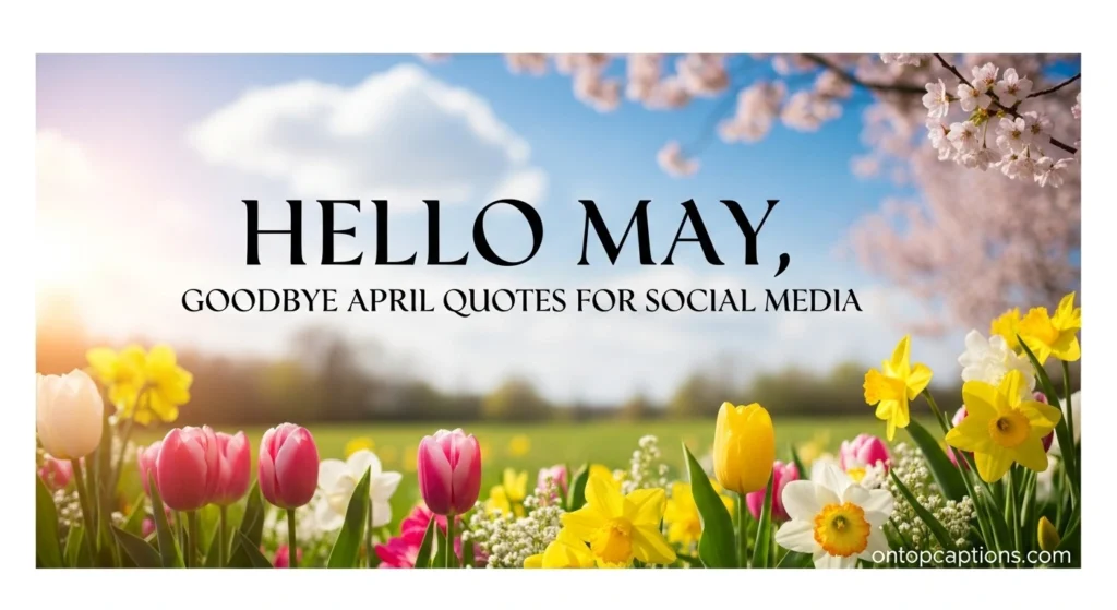 Hello May, Goodbye April Quotes for Social Media