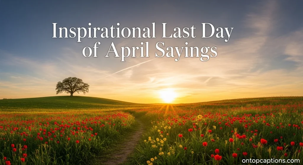 Inspirational Last Day of April Sayings