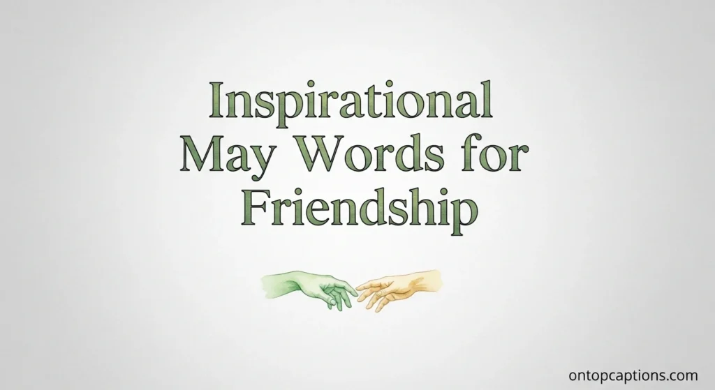 Inspirational May Words for Friendship