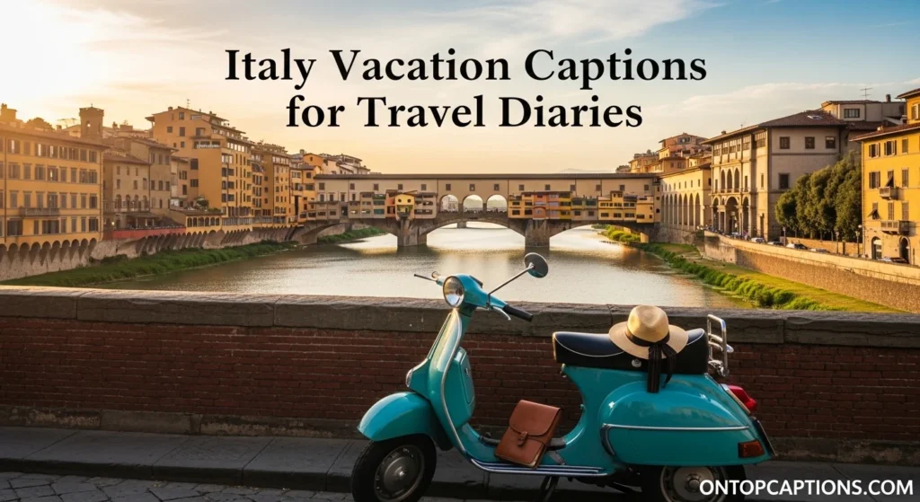 Italy vacation captions for travel diaries
