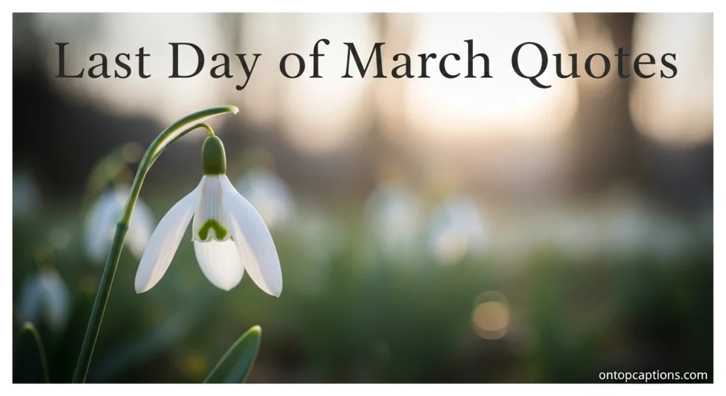 Last Day of March Quotes