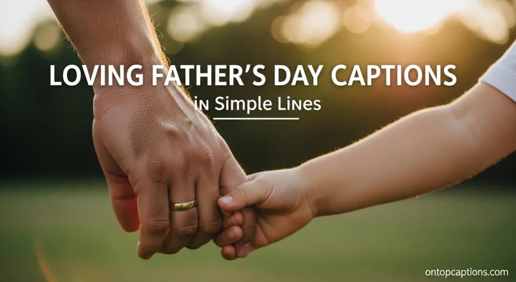 Loving Father’s Day Captions in Simple Lines