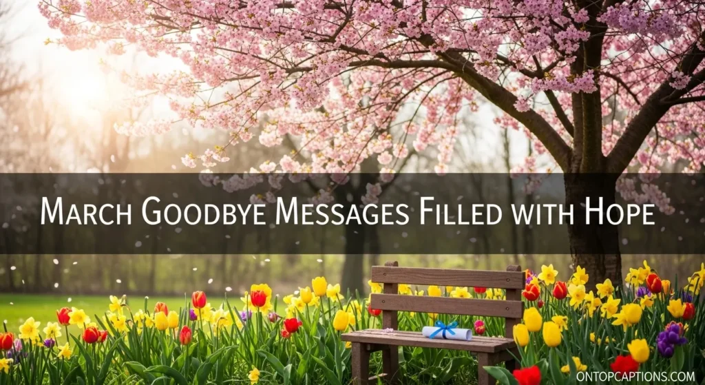 March Goodbye Messages Filled with Hope