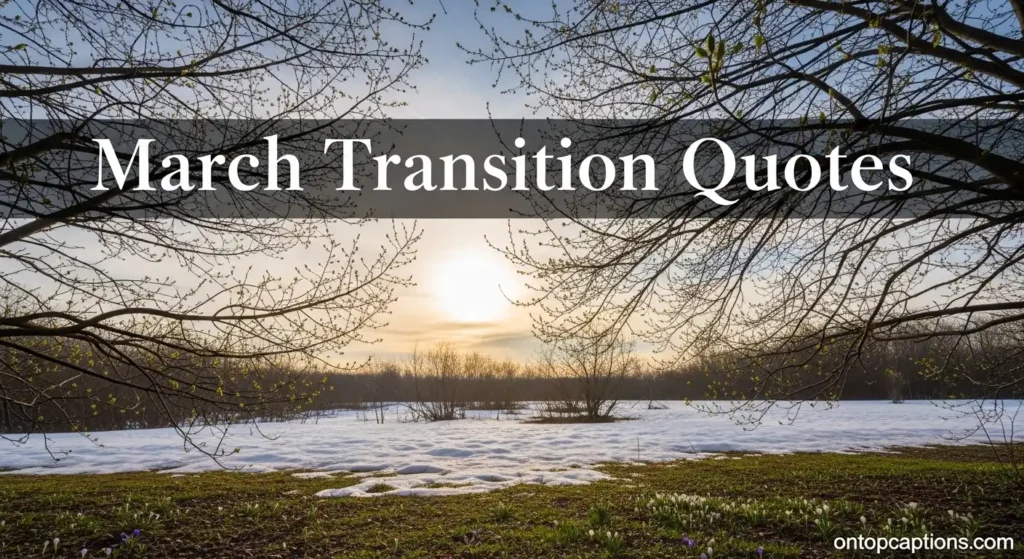 March Transition Quotes