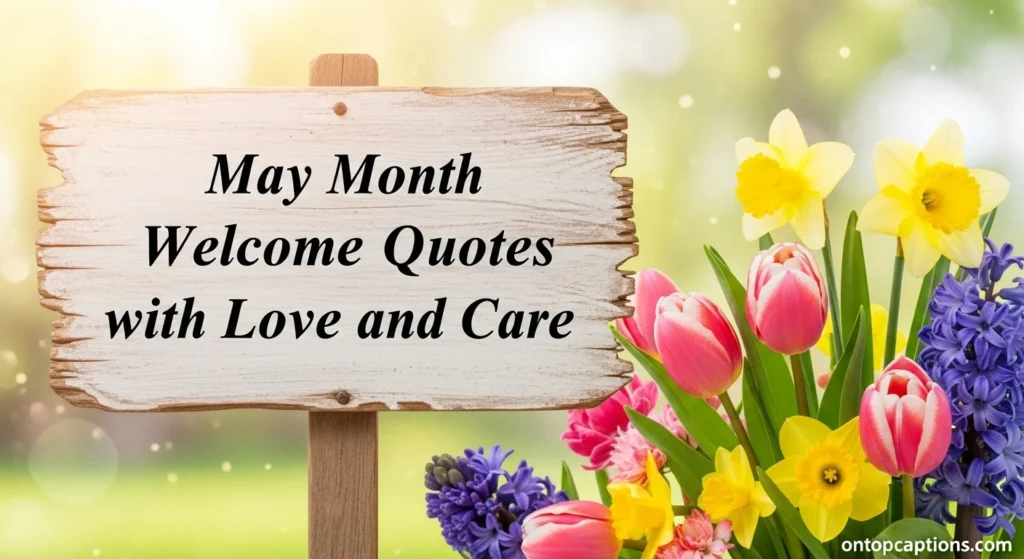 May Month Welcome Quotes with Love and Care