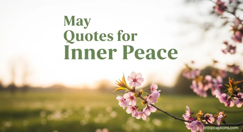 May Quotes for Inner Peace