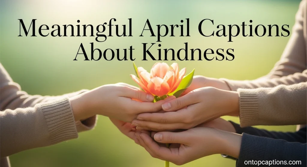 Meaningful April Captions About Kindness
