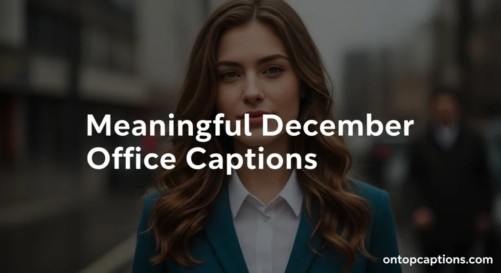 Meaningful December Office Captions
