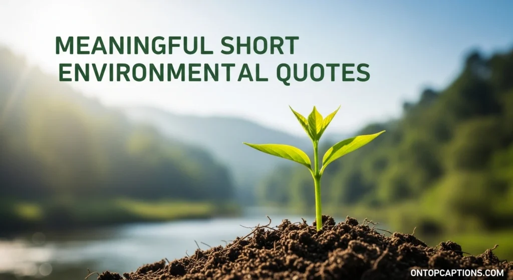 Meaningful Short Environmental Quotes
