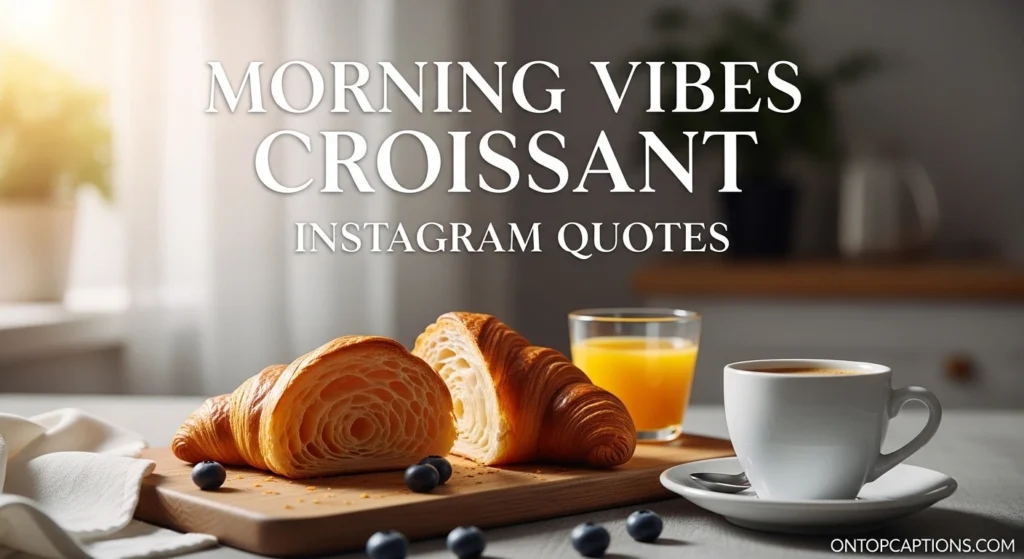 Morning Vibes Croissant Instagram Quotes