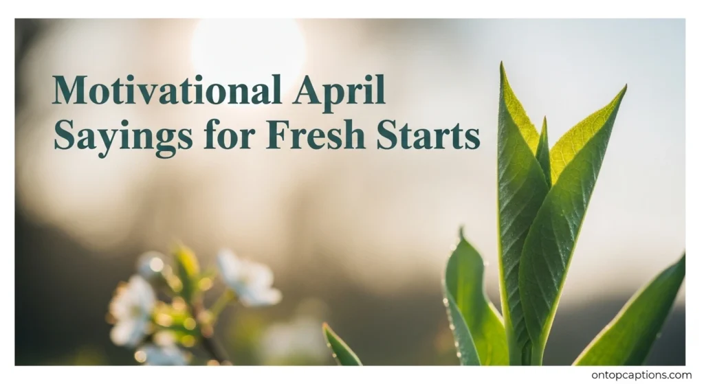 Motivational April Sayings for Fresh Starts