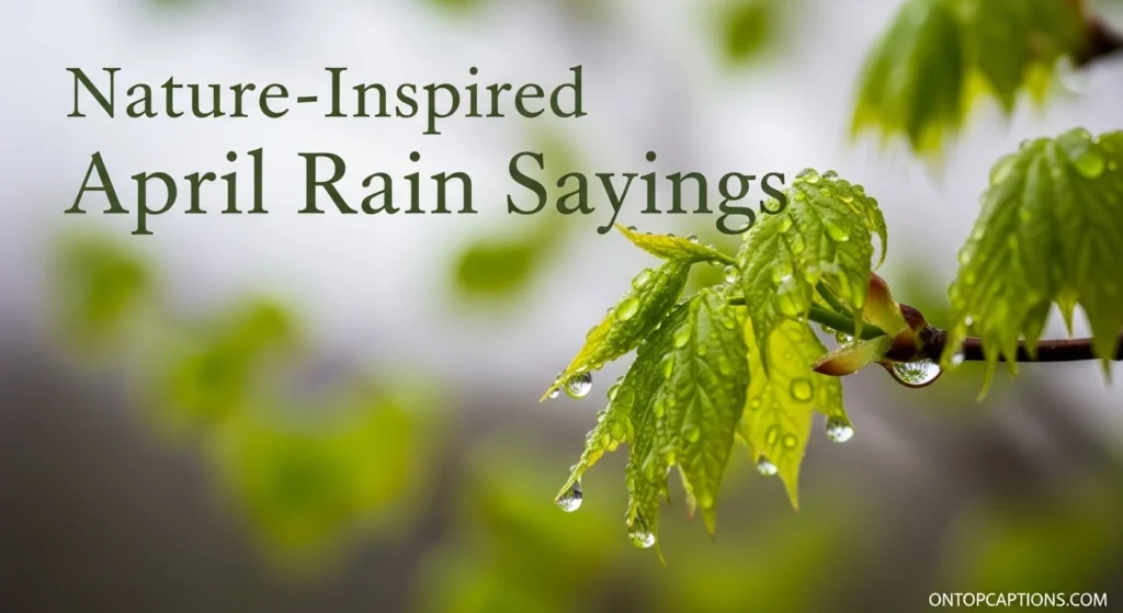 Nature-Inspired April Rain Sayings