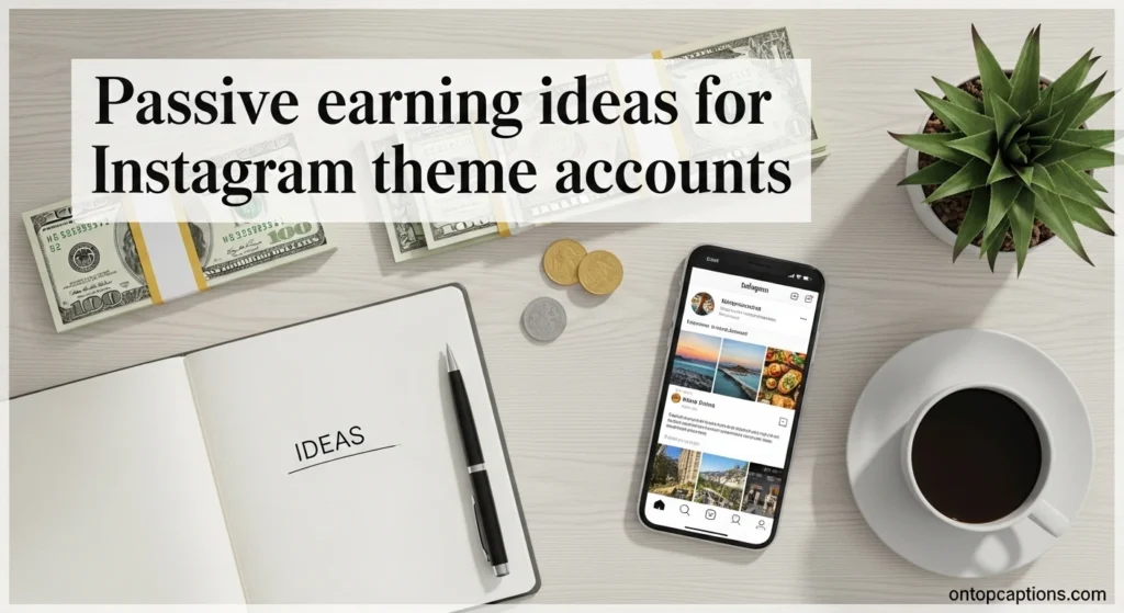 Passive earning ideas for Instagram theme accounts