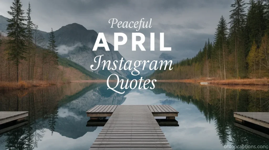 Peaceful April Instagram Quotes