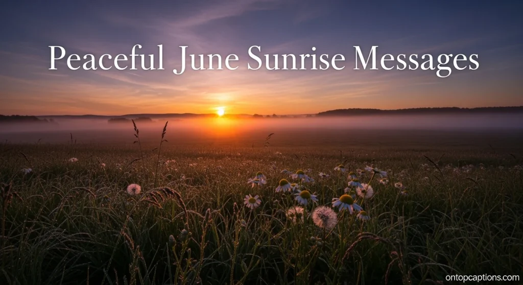 Peaceful June Sunrise Messages