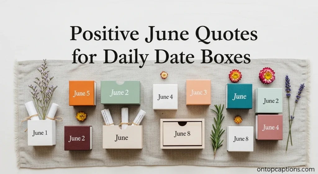 Positive June Quotes for Daily Date Boxes