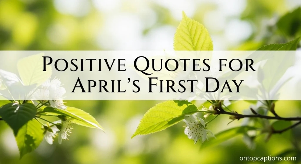 Positive Quotes for April’s First Day