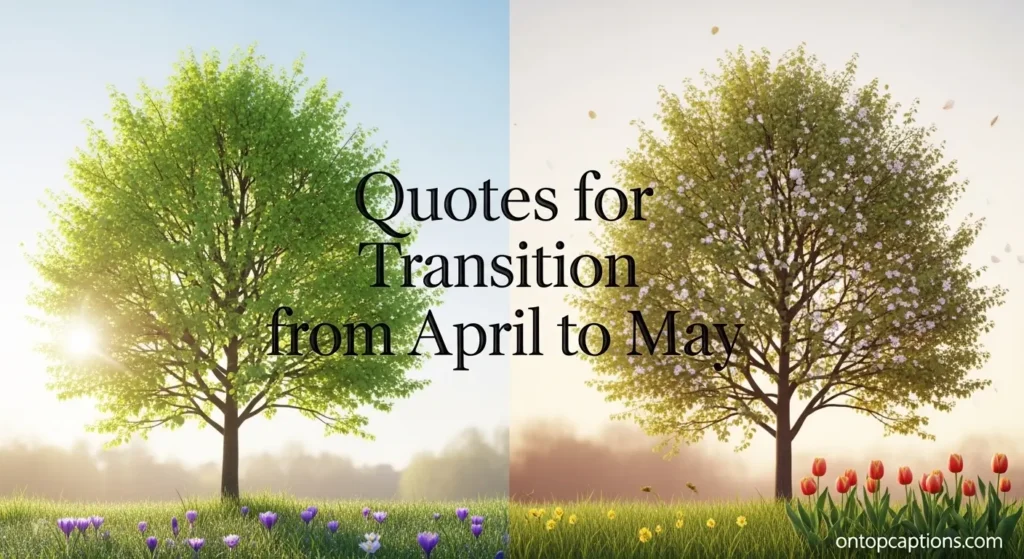 Quotes for Transition from April to May
