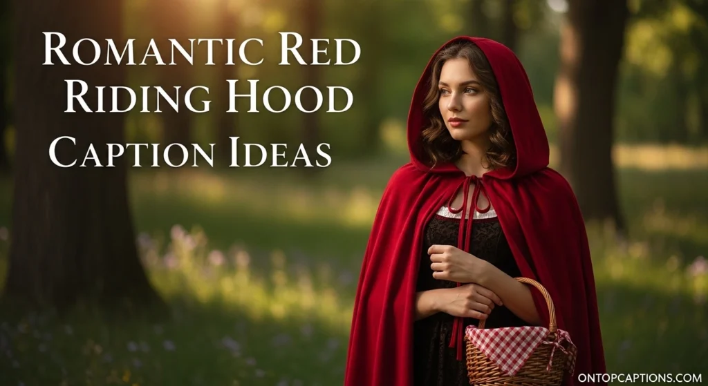 Romantic Red Riding Hood Caption Ideas