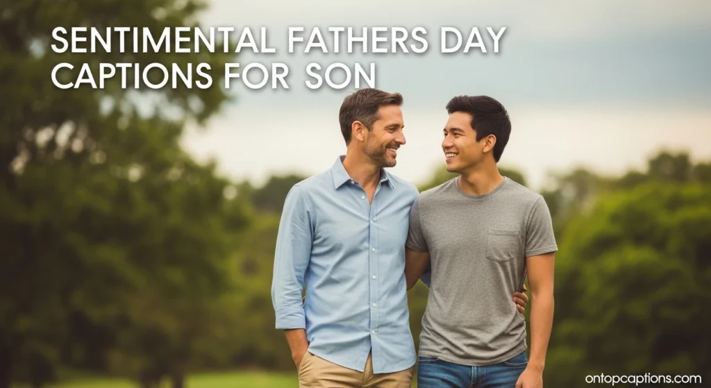 Sentimental Fathers Day Captions for Son
