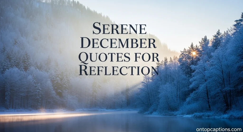 Serene December Quotes for Reflection