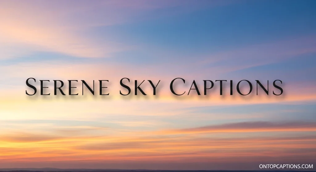 Serene Sky Captions