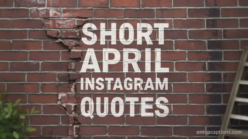 Short April Instagram Quotes
