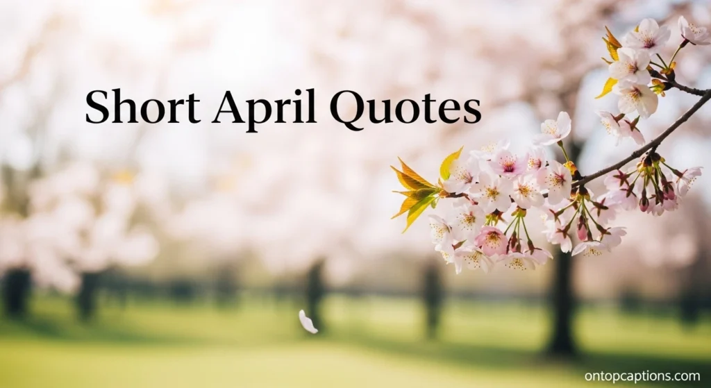 Short April Quotes