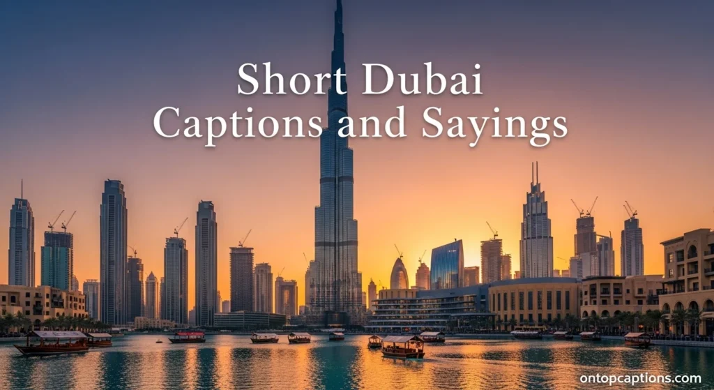Short Dubai Captions and Sayings
