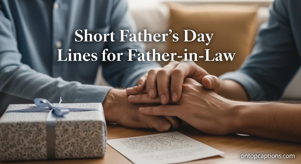 Short Father’s Day Lines for Father-in-Law