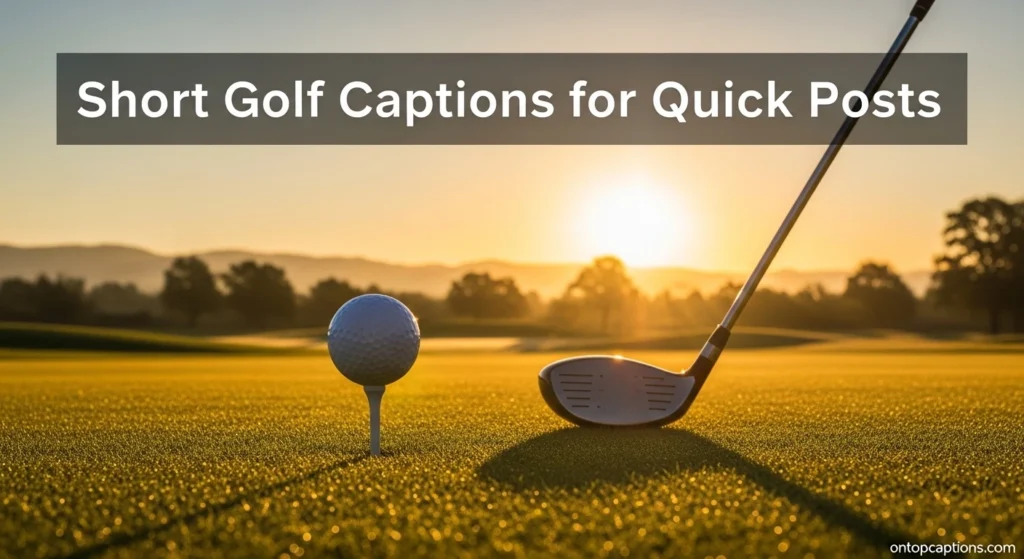 Short Golf Captions for Quick Posts