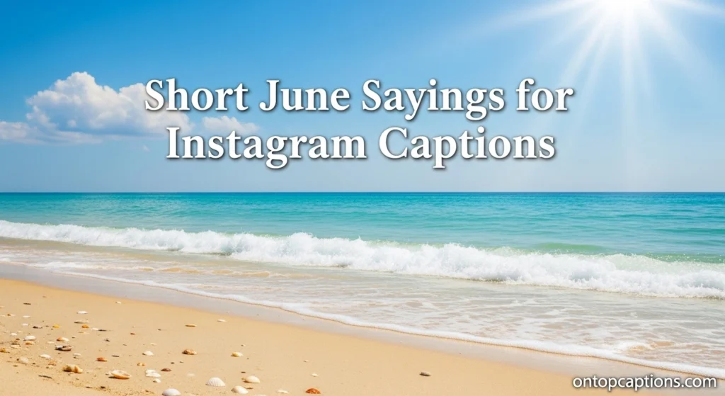 Short June Sayings for Instagram Captions