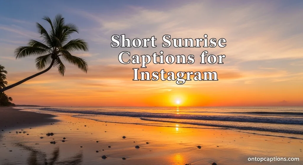 Short Sunrise Captions for Instagram