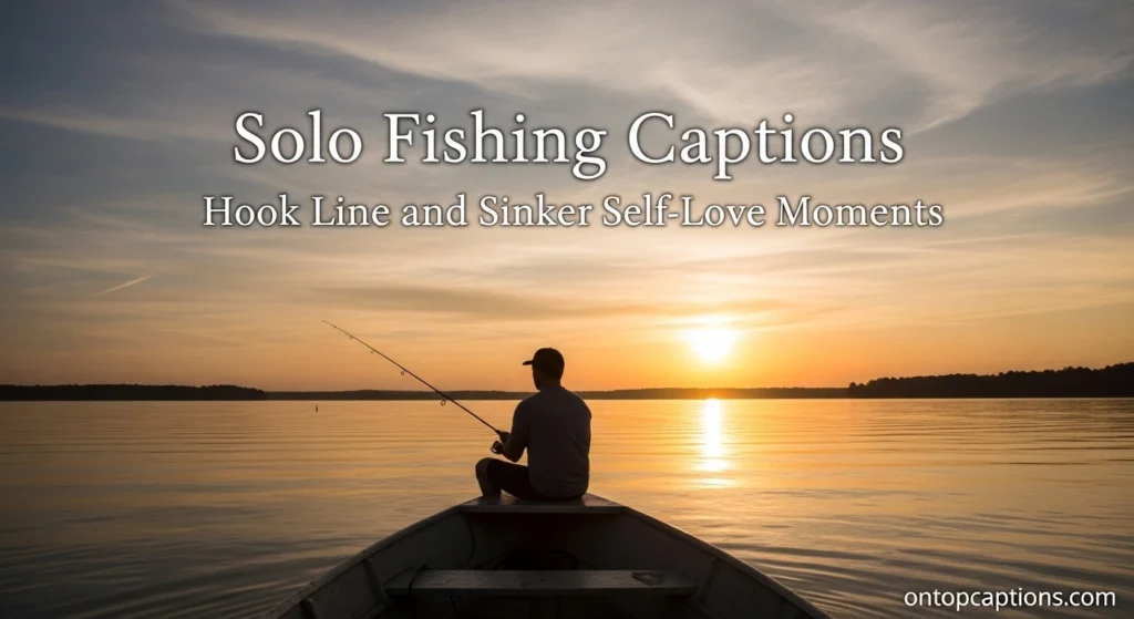 Solo Fishing Captions Hook Line and Sinker Self-Love Moments
