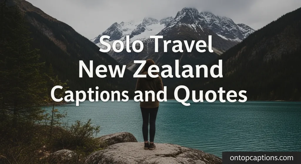 Solo Travel New Zealand Captions and Quotes