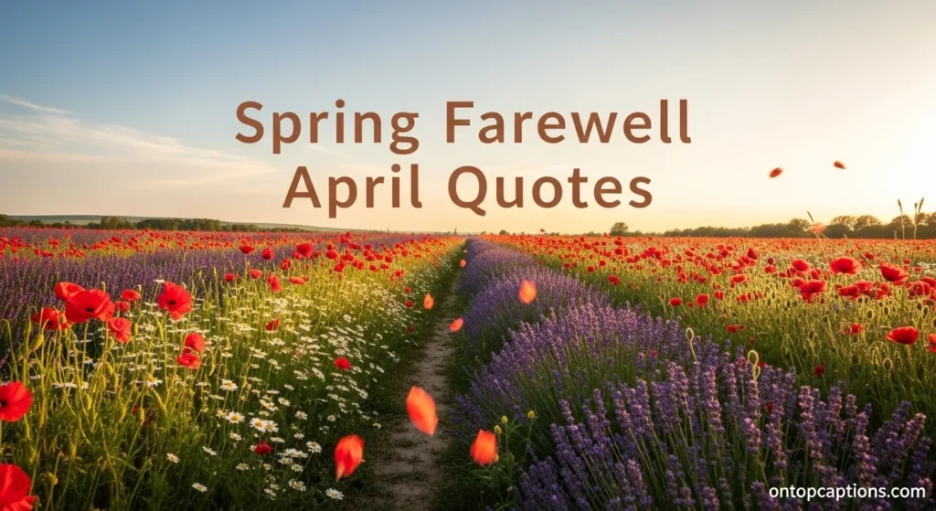 Spring Farewell April Quotes