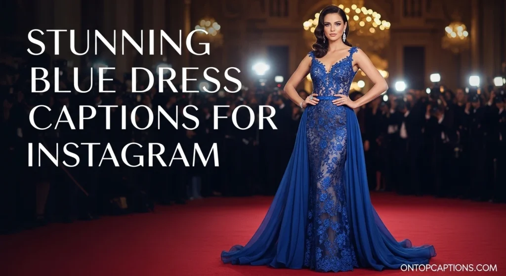 Stunning Blue Dress Captions for Instagram