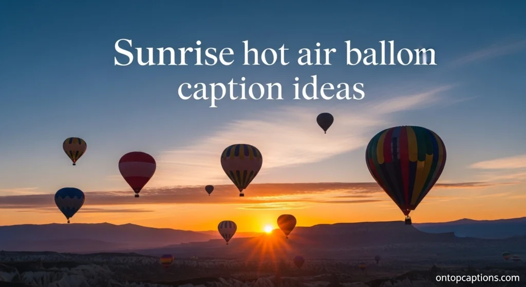 Sunrise hot air balloon caption ideas