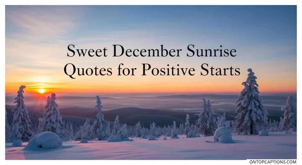 Sweet December Sunrise Quotes for Positive Starts