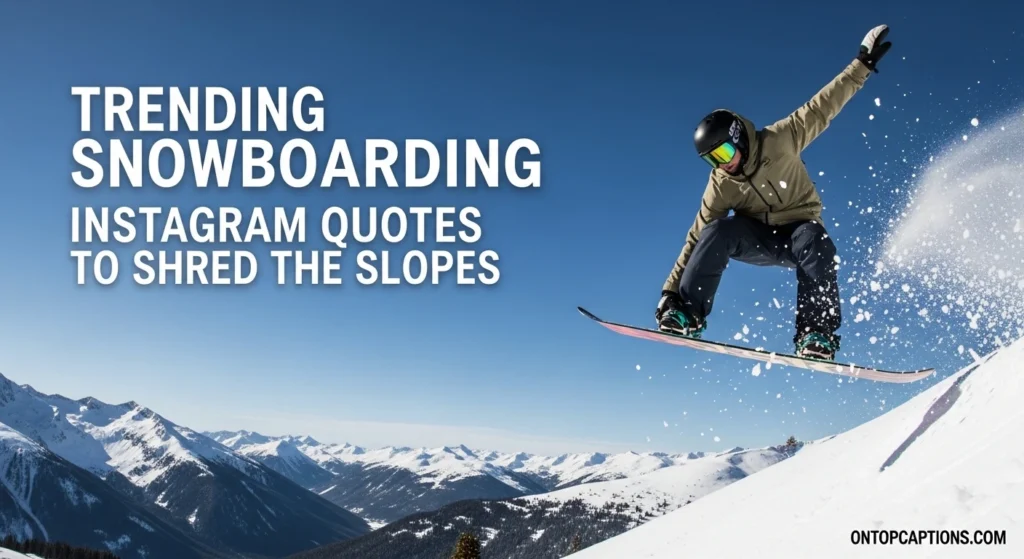 Trending Snowboarding Instagram Quotes to Shred the Slopes