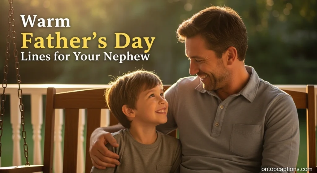 Warm Father’s Day Lines for Your Nephew