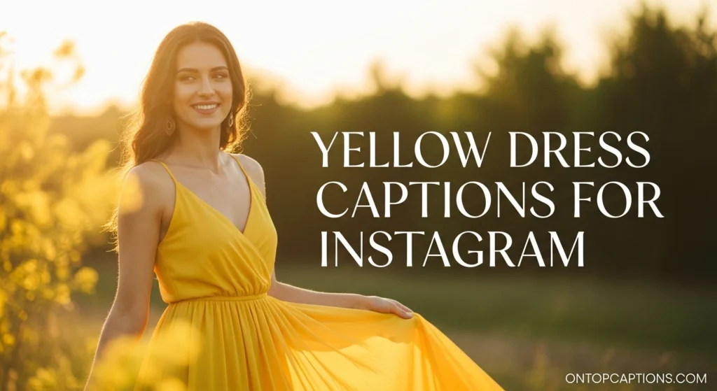 Yellow Dress Captions for Instagram