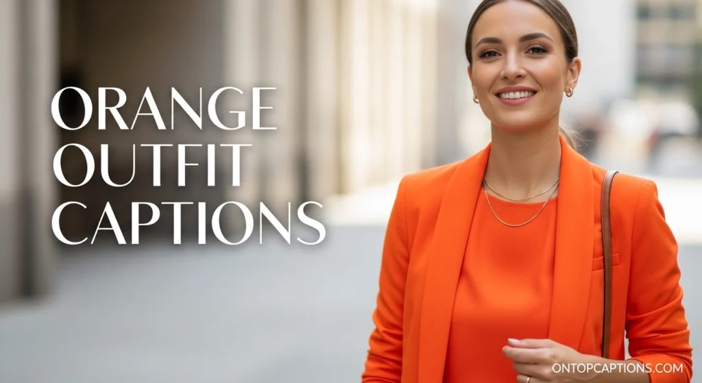 Orange Outfit Captions